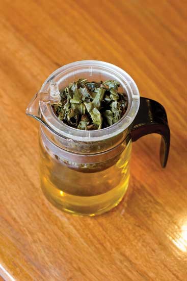 White or green tea makes light wood shine; oolong or black tea does the same for darker wood.